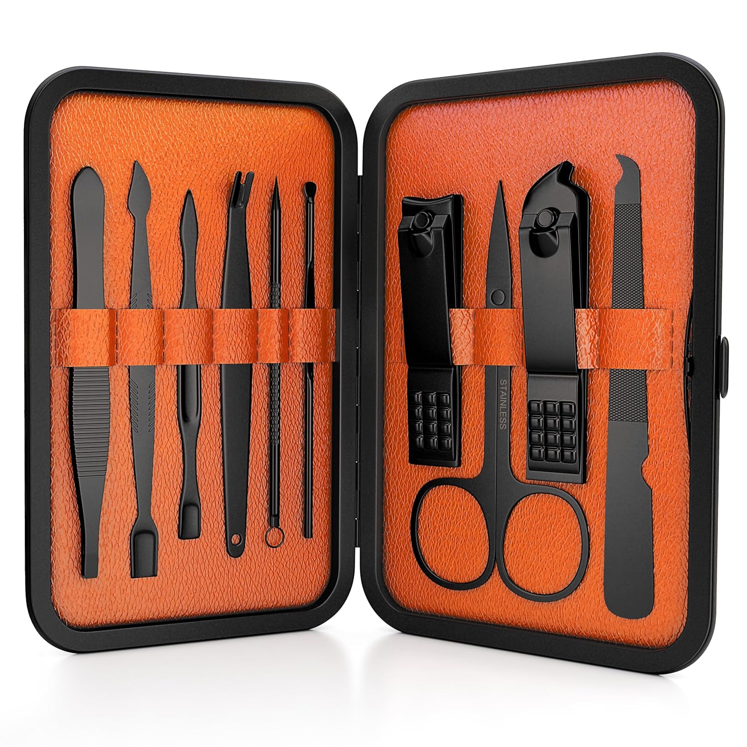 Men'S Grooming Products Kit - 10-Piece Manicure & Pedicure Kit with