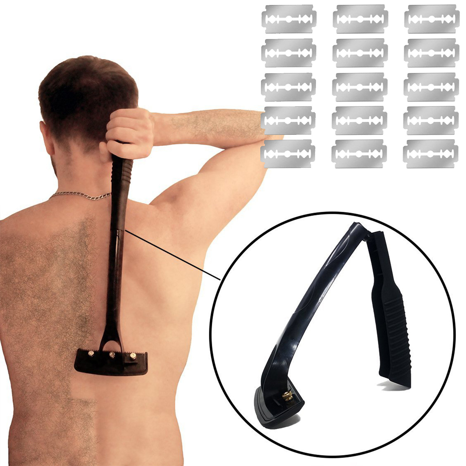 Men'S Grooming Hair Removal - Men's Back Shaver Hair Remover Long