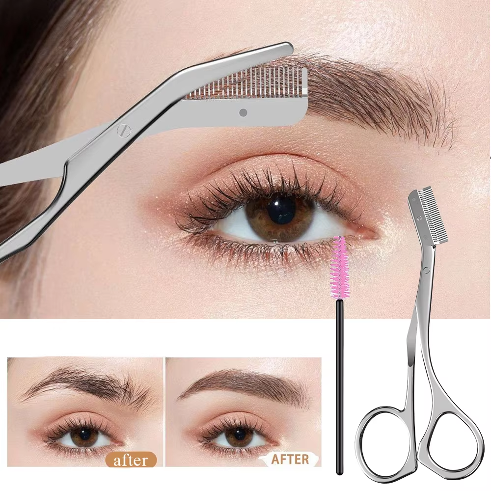 Men'S Grooming Hair Removal - Stainless Steel Eyebrow Trimmer Scissors &