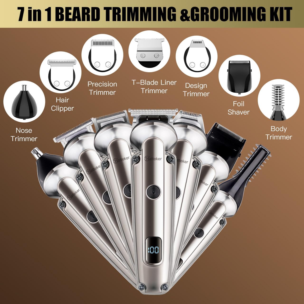 7-in-1 Beard Trimmer for Men,  - Men'S Grooming Products Kit recension och pris