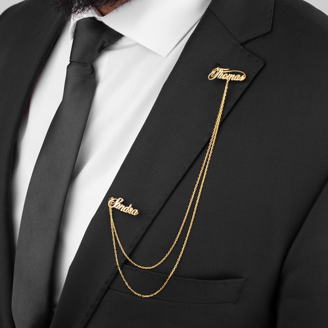 Custom Double Name Brooch Men  - Men Grooming Usa recension och pris