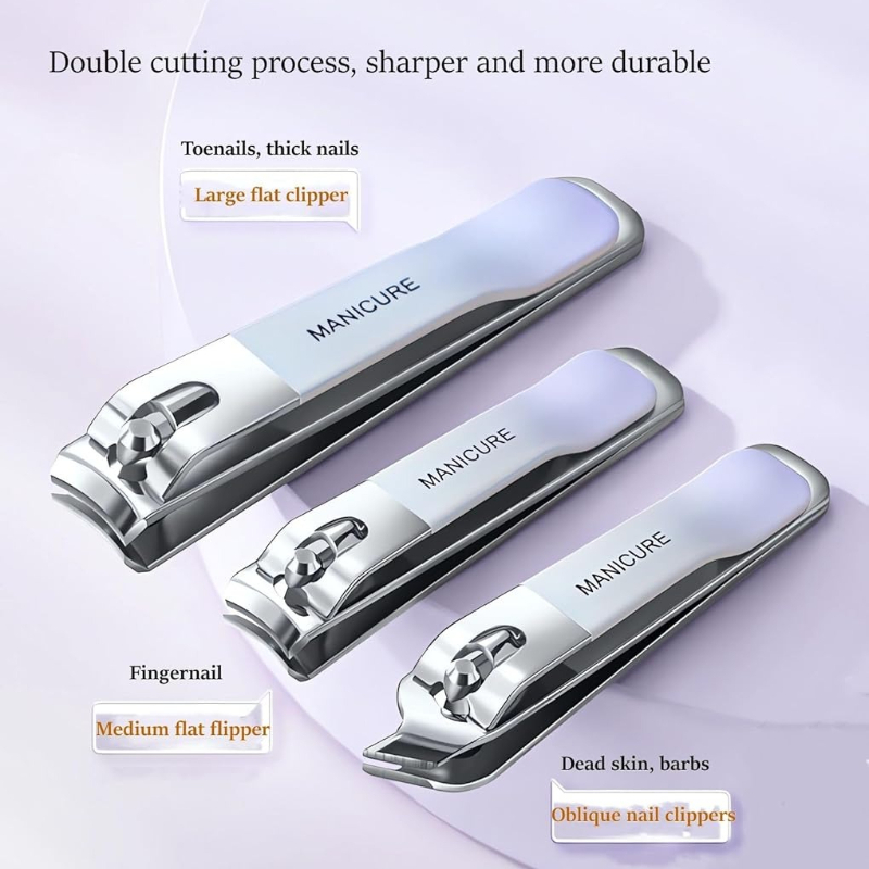 4 Pcs Manicure Set Stainless S - Mens Grooming Box recension och pris