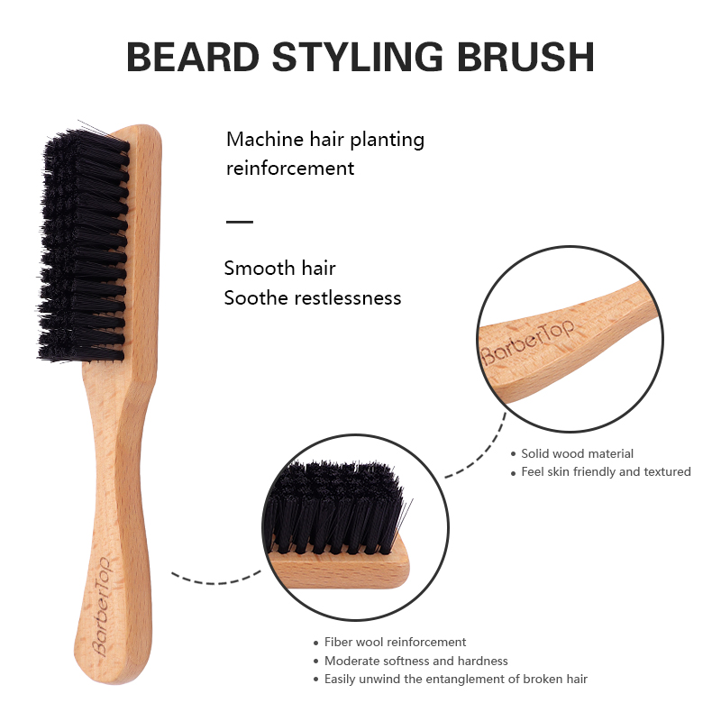 BARBERTOP Men Hair Brush Face  - Men'S Beard Grooming recension och pris