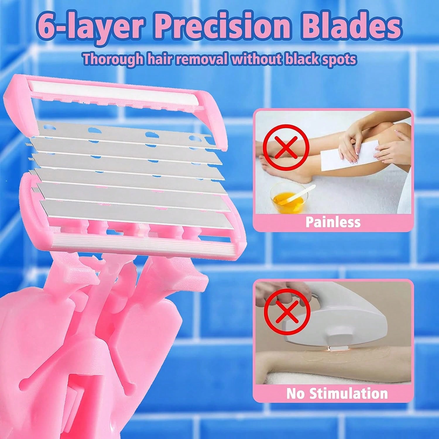 6-Layer Manual Body Hair Razor - Men'S Grooming Hair Removal recension och pris