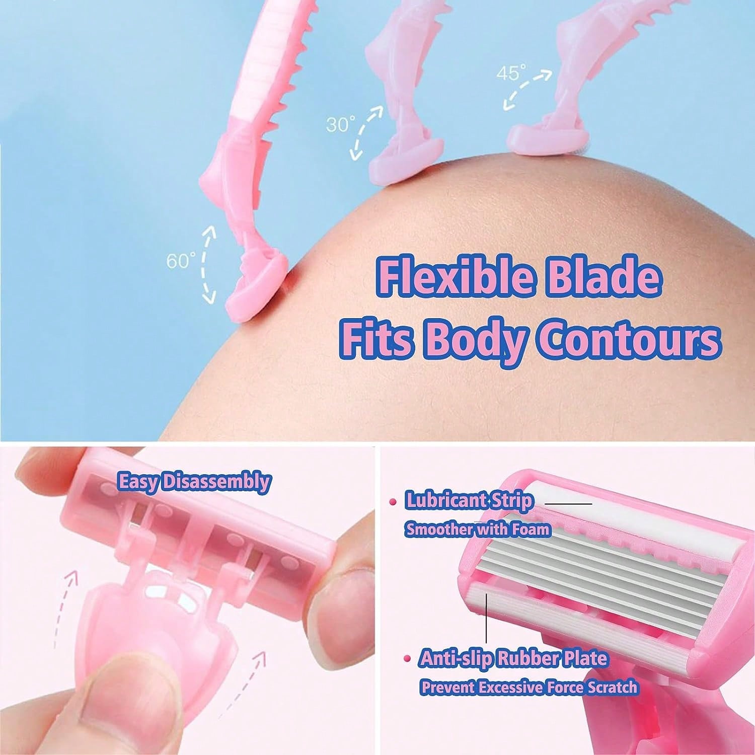 6-Layer Manual Body Hair Razor - Men'S Grooming Hair Removal recension och pris