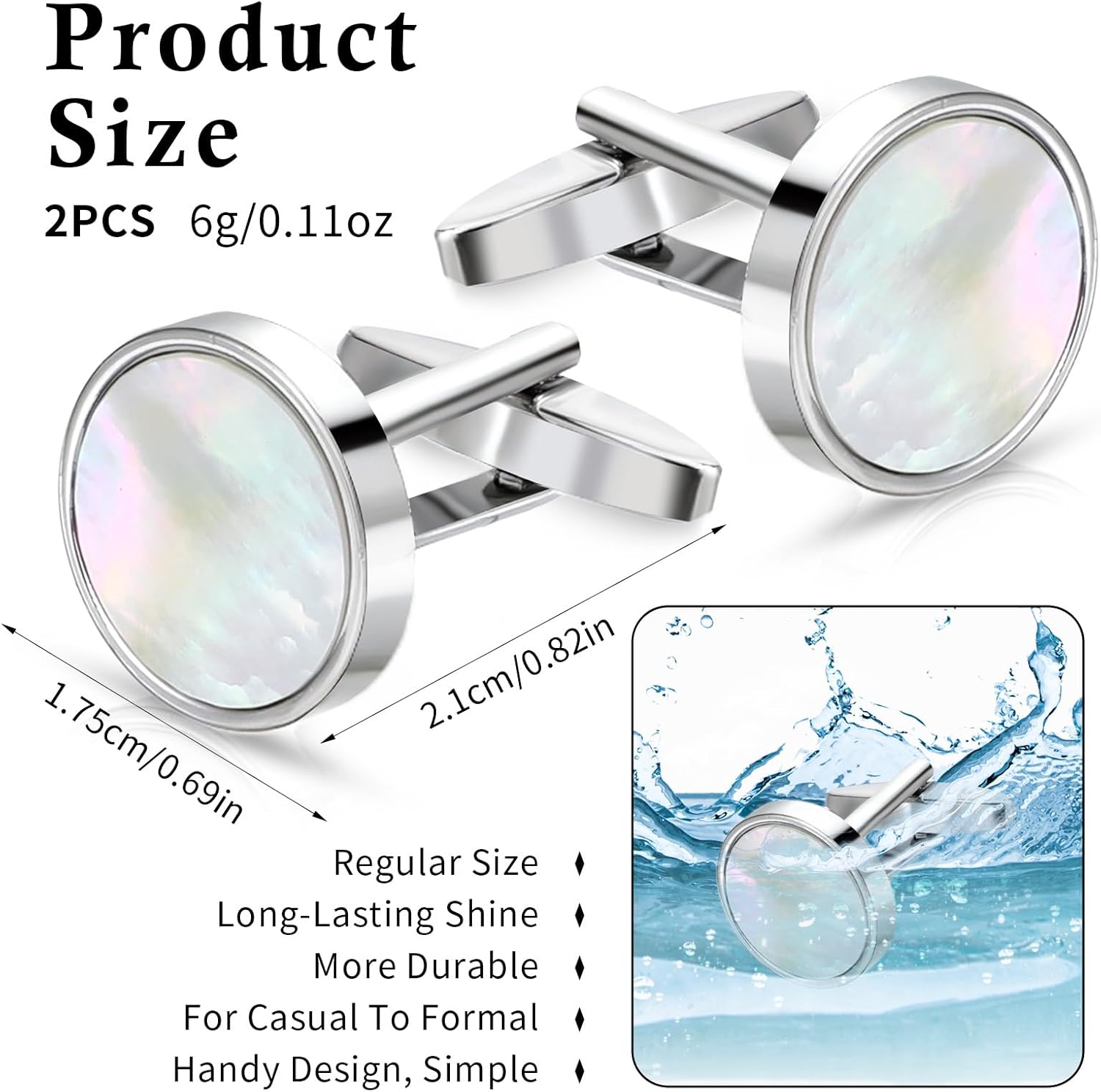 Classic Black Cufflinks for Me - Men Grooming Usa recension och pris