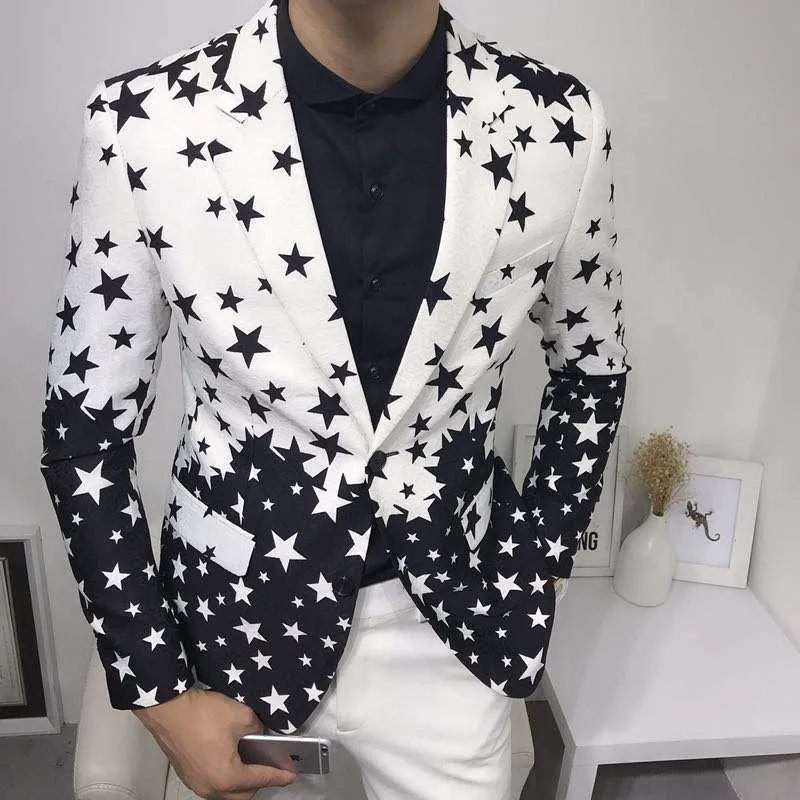 Star Print Slim Fit Blazers 20 - Mens Grooming Brand recension och pris