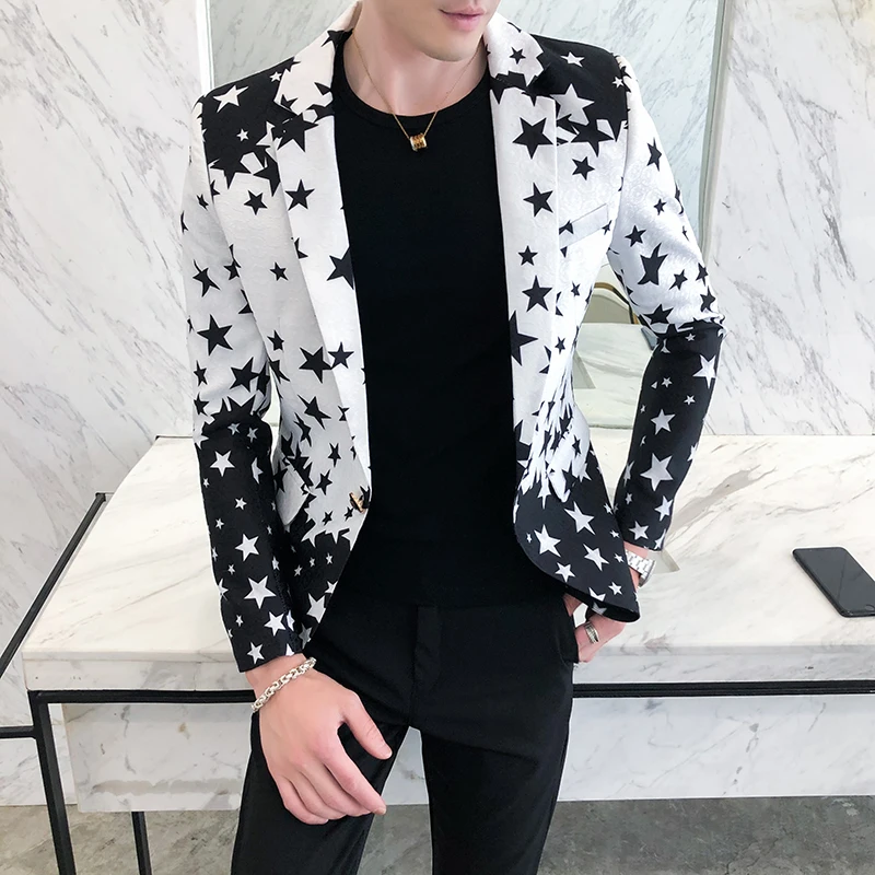 Star Print Slim Fit Blazers 20 - Mens Grooming Brand recension och pris