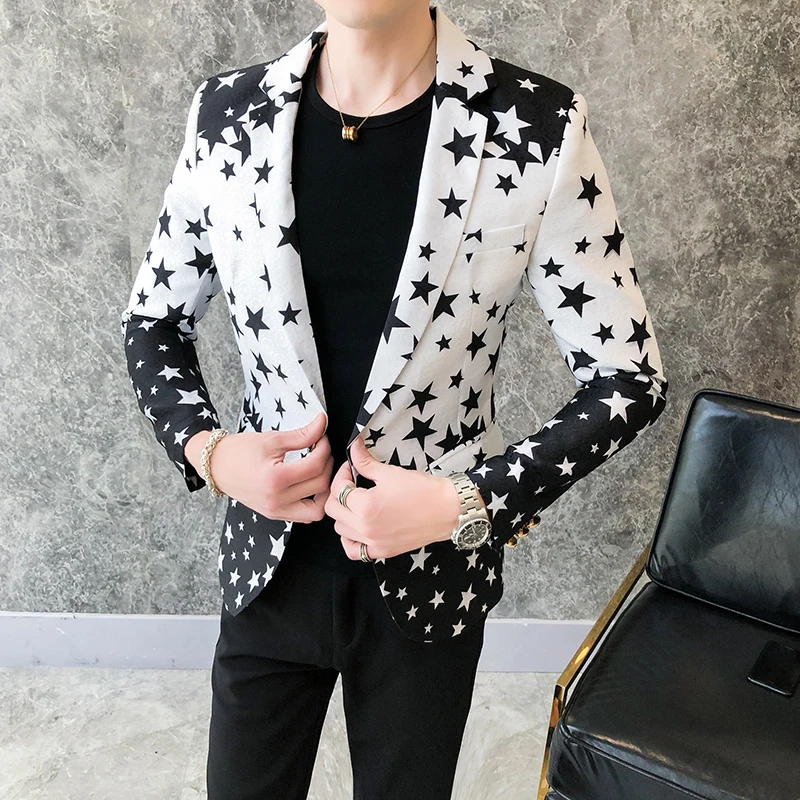 Star Print Slim Fit Blazers 20 - Mens Grooming Brand recension och pris