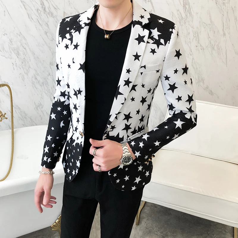 Star Print Slim Fit Blazers 20 - Mens Grooming Brand recension och pris