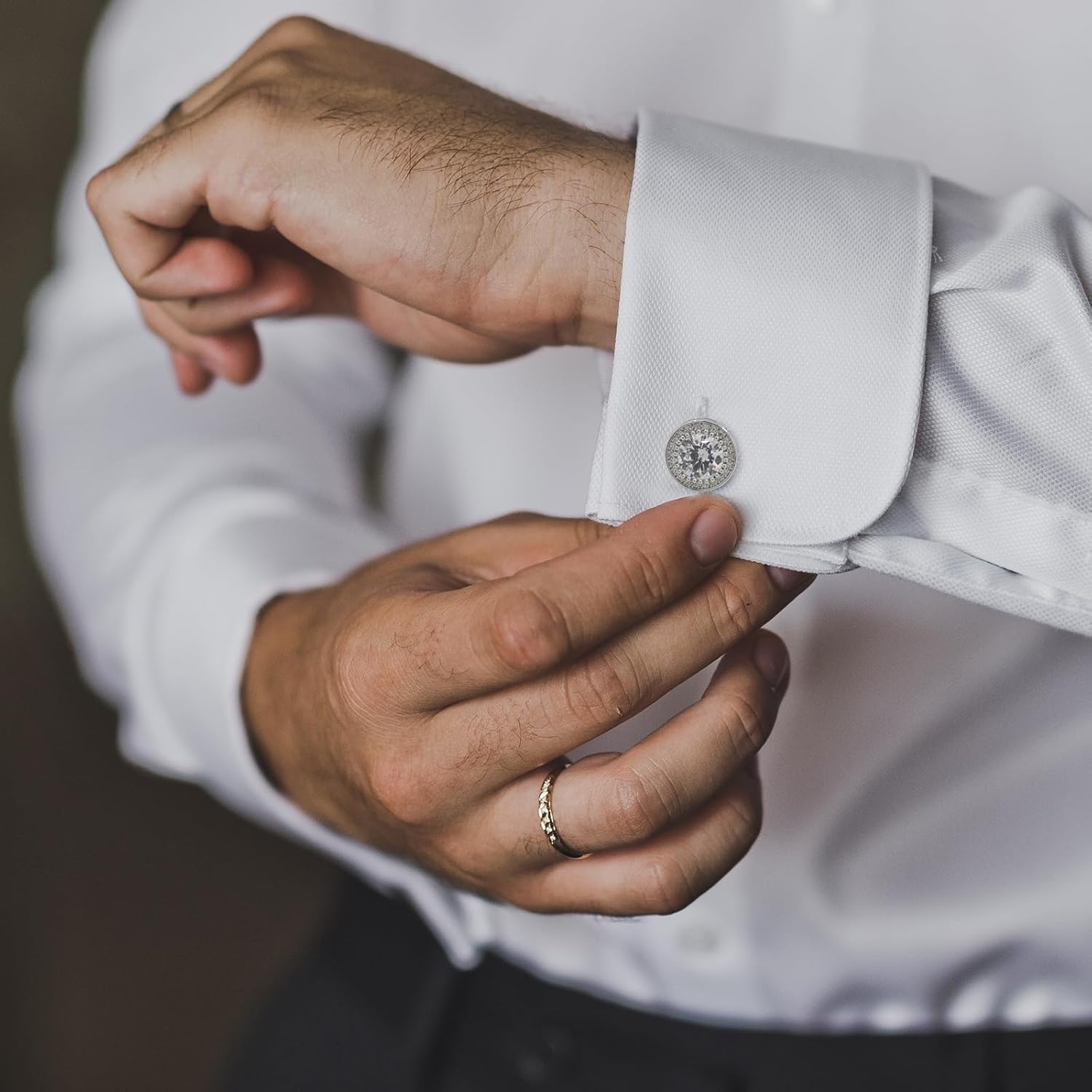 Sparkling CZ Cufflinks for Men - Men Grooming Usa recension och pris