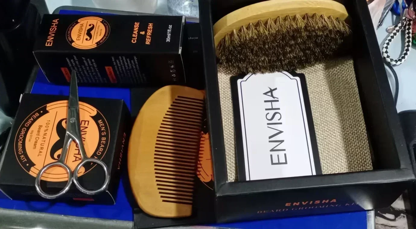 6pcs/set Men Beard Barba Groom - Men'S Beard Grooming recension och pris