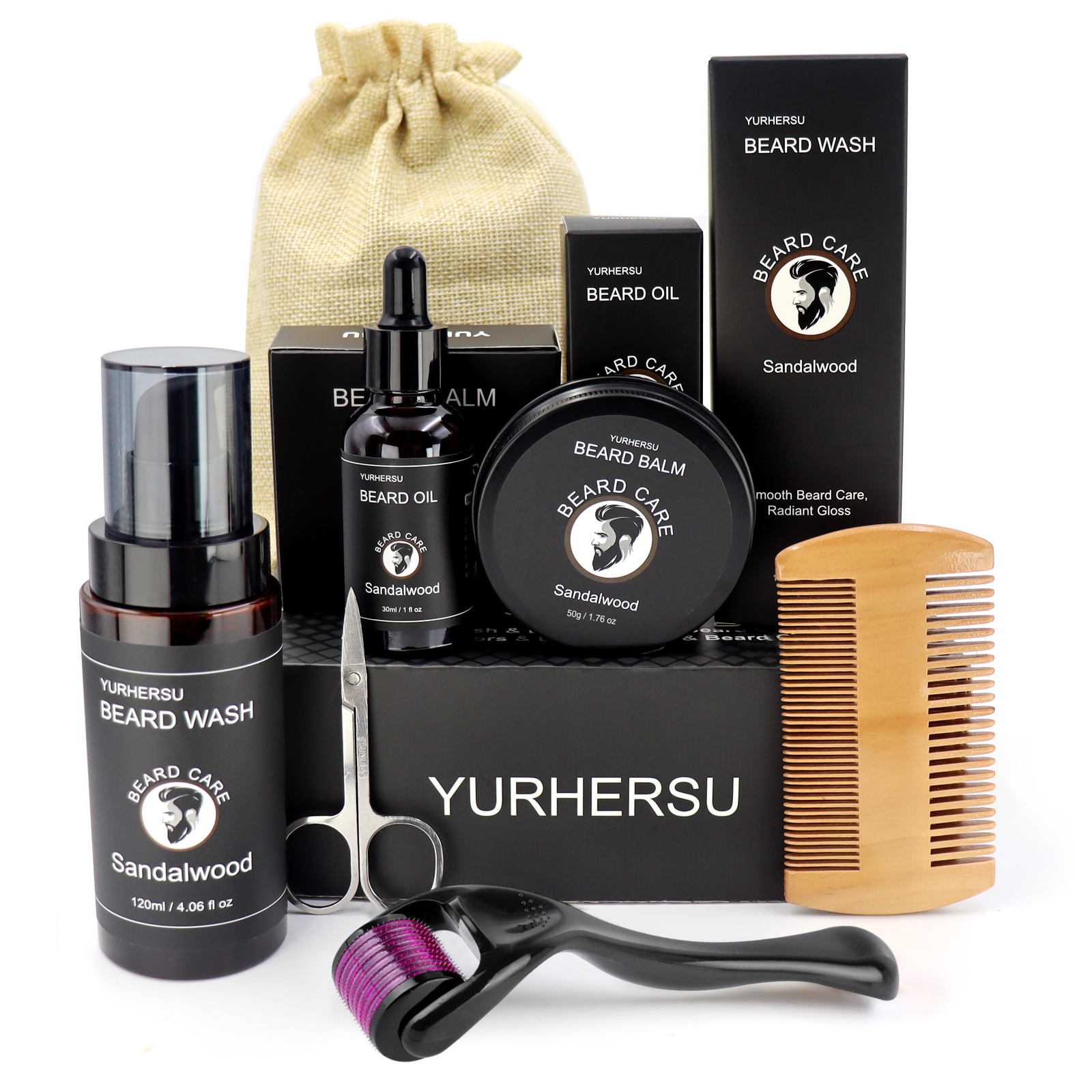 7Pcs Beard Care Kit for Men, G - Men'S Grooming Products Kit recension och pris